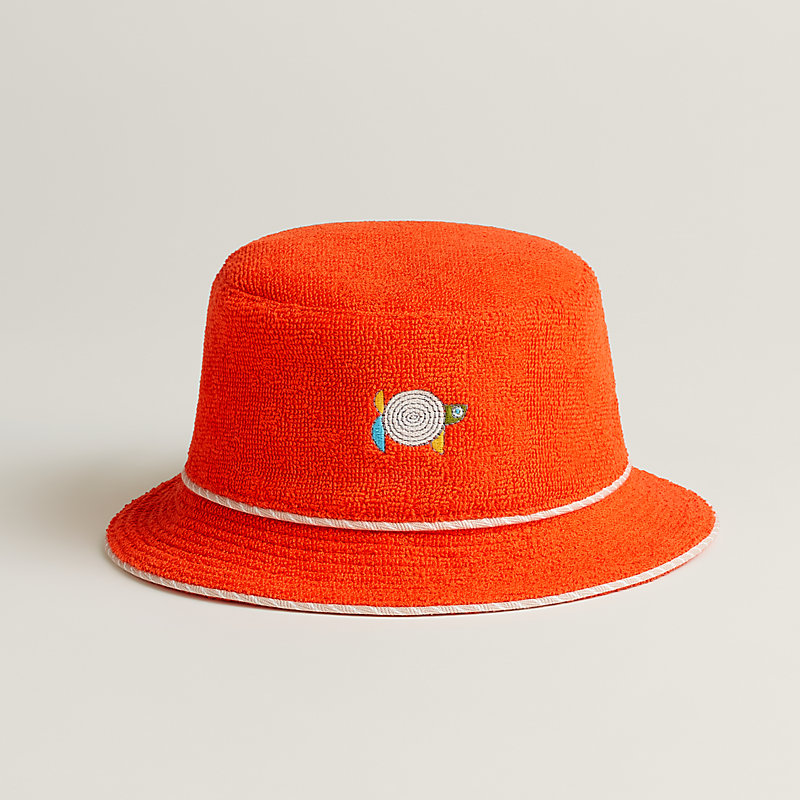 Animaux Nattes bucket hat - Orange | Hermès UK